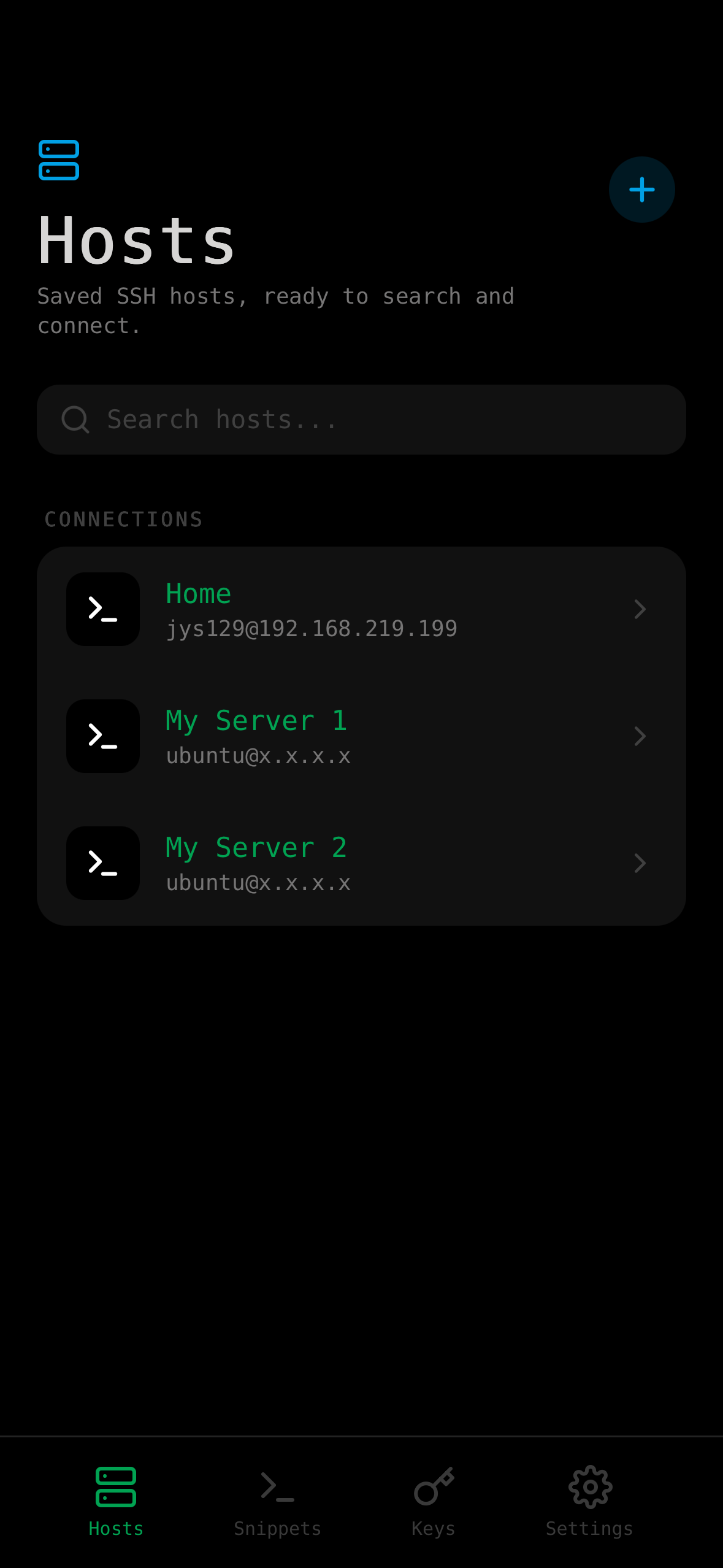 Moshell app preview
